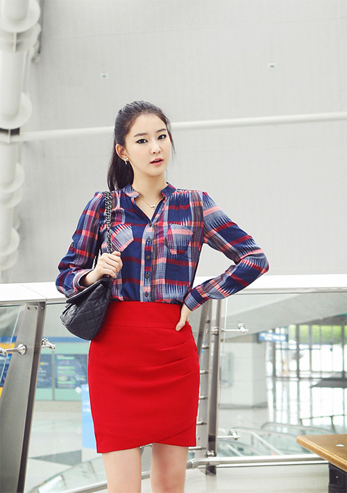 phối áo sơ mi kẻ dài tay - hình minh họa 9