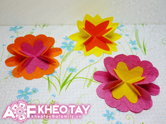 thiệp hoa 3D handmade - hình minh họa 6