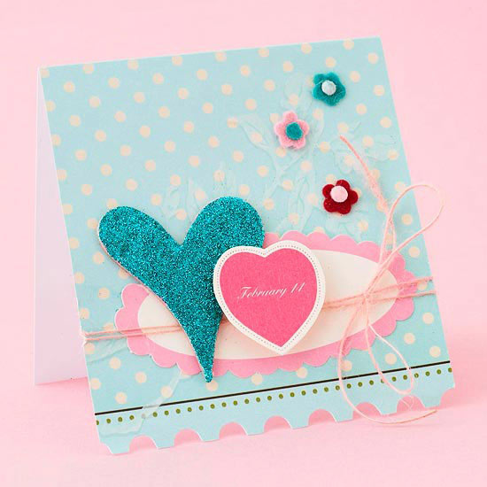 Glittery Heart Card