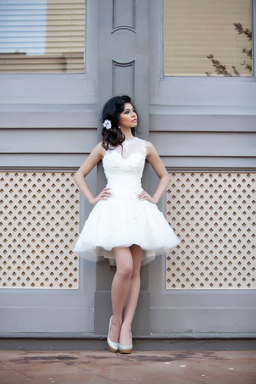váy cưới ngắn chụp ảnh