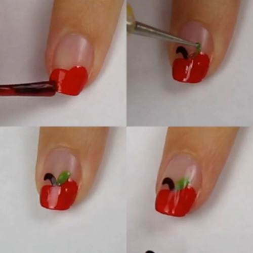 vẽ nail hoa quả - hình minh họa 14