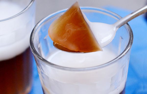 Từng miếng thạch rau câu hòa cùng nước cốt dừa tạo nên hương vị rất dễ gây Ký Ức Trong Cốc Thạch - hình minh họa 2