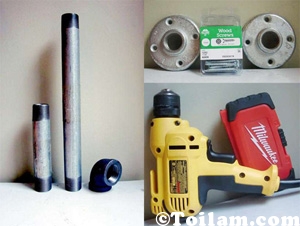 cách làm,hướng dẫn ,diy,handmade,giá,để đồ,ống nước,bar,clup