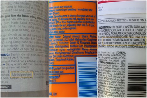 Paraben trong mỹ phẩm